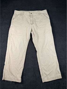 Carhartt Canvas Work Carpenter Pants Tan Men's